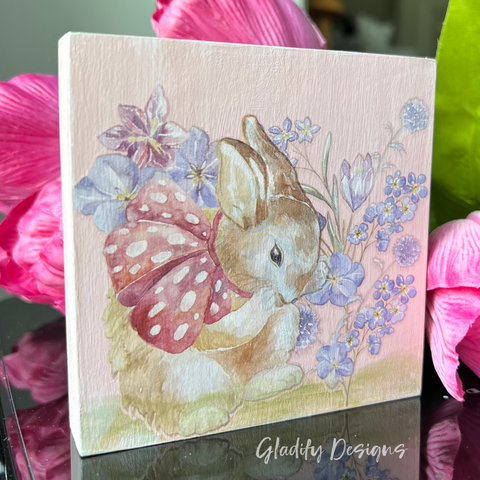 Bunny Dancing in the Flowers